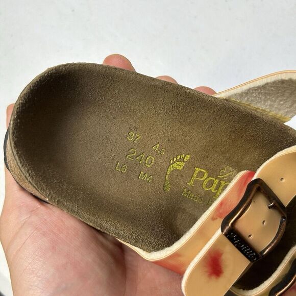 Birkenstock Papillio Sandals Pink Floral 37/240 Women's Size 6 Boho Beach - Picture 5 of 5